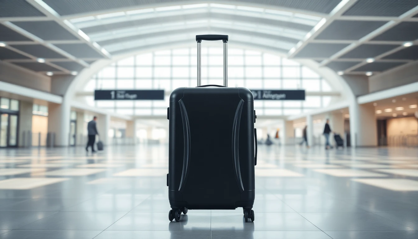 Maleta Nomad en aeropuerto moderno